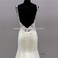 Crystal Design Bridal Gown Prom Dress Mermaid crepe Wedding Dresses